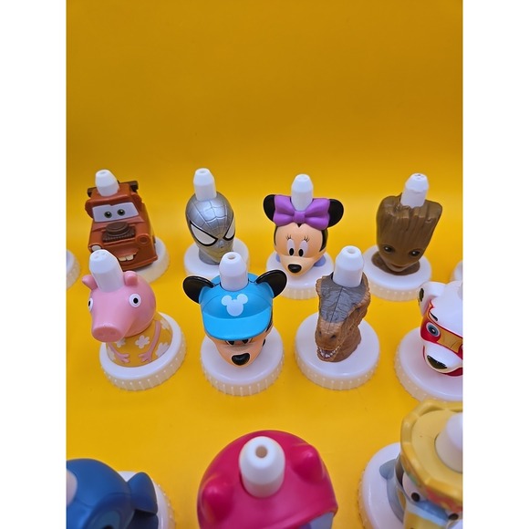 Lot Of 30 Good 2 Grow Juice Toppers Shark, Paw Patrol, Mickey, Disney Princess - Picture 4 of 6